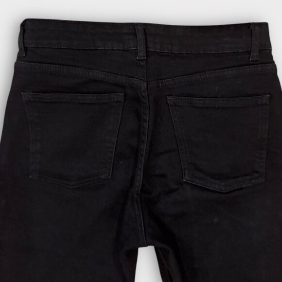 Zara Flared Cropped High Waist Jeans in black - women's 6/ 28 - Picture 9 of 10
